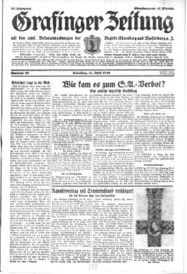 Grafinger Zeitung Samstag 16. April 1932