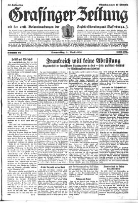Grafinger Zeitung Thursday 21. April 1932