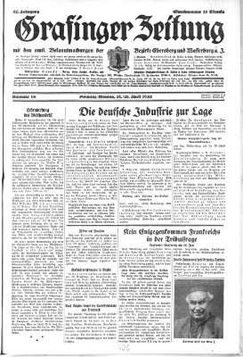 Grafinger Zeitung Sonntag 24. April 1932