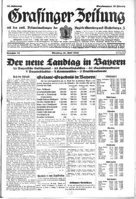 Grafinger Zeitung Dienstag 26. April 1932