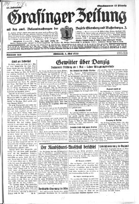 Grafinger Zeitung Mittwoch 4. Mai 1932