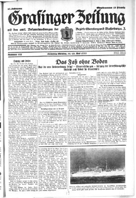 Grafinger Zeitung Sonntag 22. Mai 1932