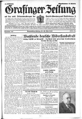 Grafinger Zeitung Donnerstag 26. Mai 1932