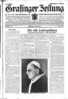 Grafinger Zeitung Mittwoch 1. Juni 1932