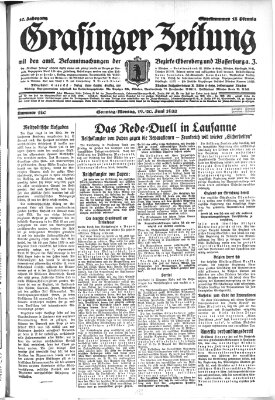 Grafinger Zeitung Sonntag 19. Juni 1932