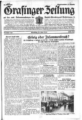 Grafinger Zeitung Samstag 25. Juni 1932