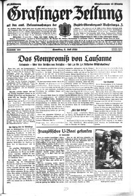 Grafinger Zeitung Samstag 9. Juli 1932