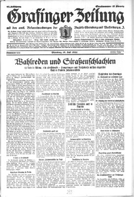 Grafinger Zeitung Dienstag 19. Juli 1932