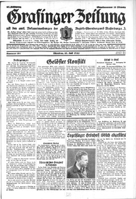 Grafinger Zeitung Tuesday 26. July 1932