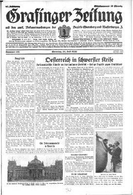 Grafinger Zeitung Sonntag 31. Juli 1932