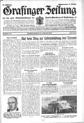 Grafinger Zeitung Sonntag 7. August 1932