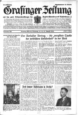 Grafinger Zeitung Montag 15. August 1932