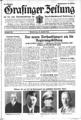 Grafinger Zeitung Donnerstag 18. August 1932