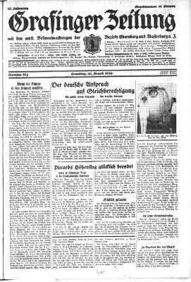 Grafinger Zeitung Samstag 20. August 1932