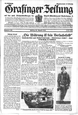 Grafinger Zeitung Friday 26. August 1932
