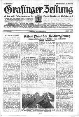 Grafinger Zeitung Dienstag 30. August 1932