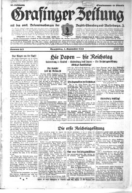 Grafinger Zeitung Donnerstag 1. September 1932