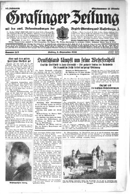 Grafinger Zeitung Freitag 2. September 1932