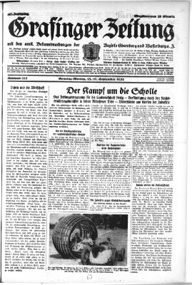 Grafinger Zeitung Sonntag 18. September 1932