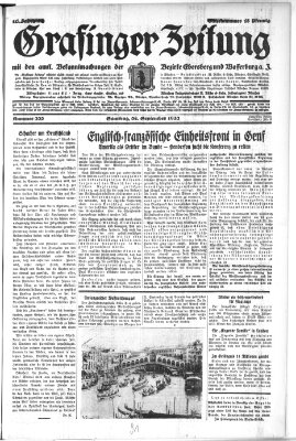 Grafinger Zeitung Samstag 24. September 1932