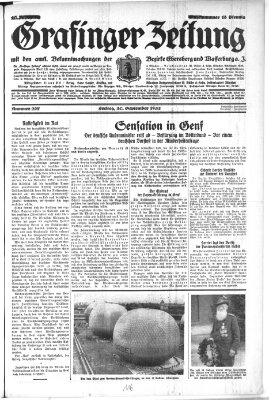 Grafinger Zeitung Freitag 30. September 1932