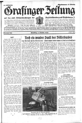 Grafinger Zeitung Samstag 8. Oktober 1932