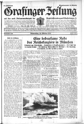 Grafinger Zeitung Donnerstag 13. Oktober 1932