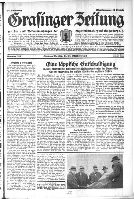 Grafinger Zeitung Sonntag 23. Oktober 1932