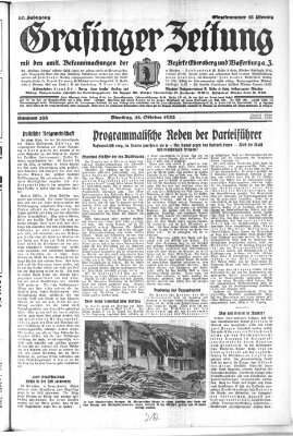 Grafinger Zeitung Dienstag 25. Oktober 1932