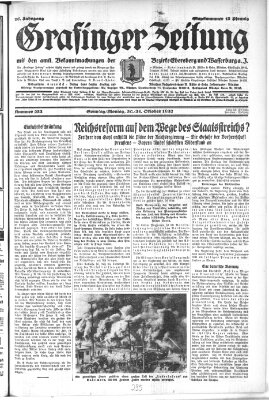 Grafinger Zeitung Montag 31. Oktober 1932