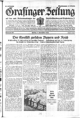 Grafinger Zeitung Freitag 4. November 1932