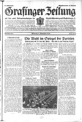 Grafinger Zeitung Mittwoch 9. November 1932