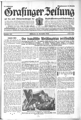 Grafinger Zeitung Mittwoch 16. November 1932