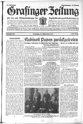 Grafinger Zeitung Samstag 19. November 1932