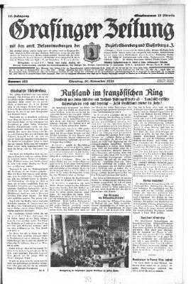 Grafinger Zeitung Dienstag 29. November 1932