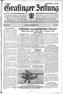 Grafinger Zeitung Freitag 2. Dezember 1932