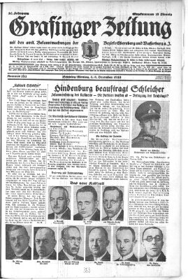 Grafinger Zeitung Montag 5. Dezember 1932