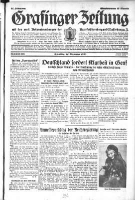 Grafinger Zeitung Samstag 10. Dezember 1932