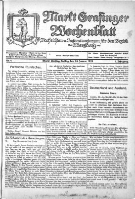 Grafinger Zeitung Donnerstag 24. Januar 1924