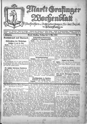 Grafinger Zeitung Freitag 9. Mai 1924