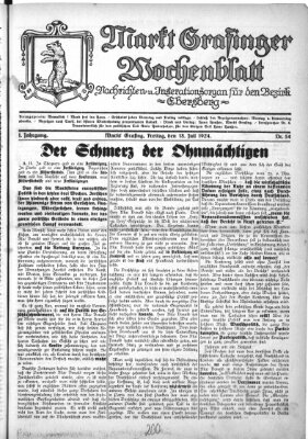 Grafinger Zeitung Freitag 18. Juli 1924