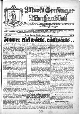 Grafinger Zeitung Freitag 25. Juli 1924