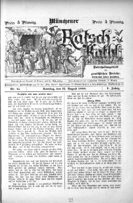 Münchener Ratsch-Kathl Samstag 17. August 1889