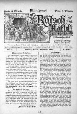 Münchener Ratsch-Kathl Samstag 28. September 1889