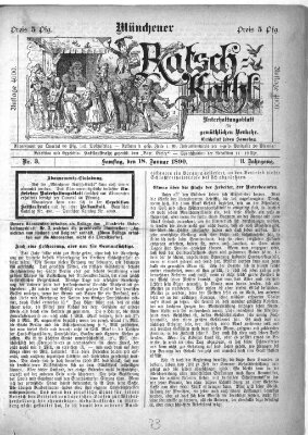 Münchener Ratsch-Kathl Samstag 18. Januar 1890