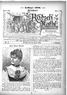 Münchener Ratsch-Kathl Samstag 26. April 1890