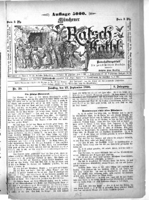 Münchener Ratsch-Kathl Samstag 27. September 1890