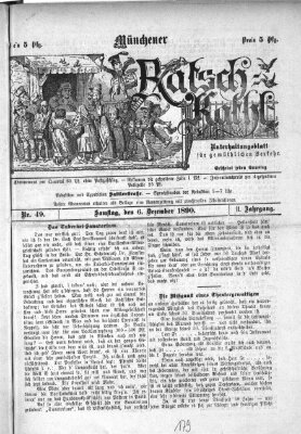 Münchener Ratsch-Kathl Samstag 6. Dezember 1890