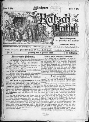 Münchener Ratsch-Kathl Samstag 3. Januar 1891