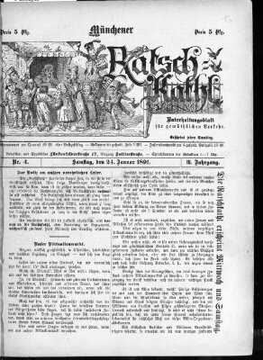 Münchener Ratsch-Kathl Samstag 24. Januar 1891